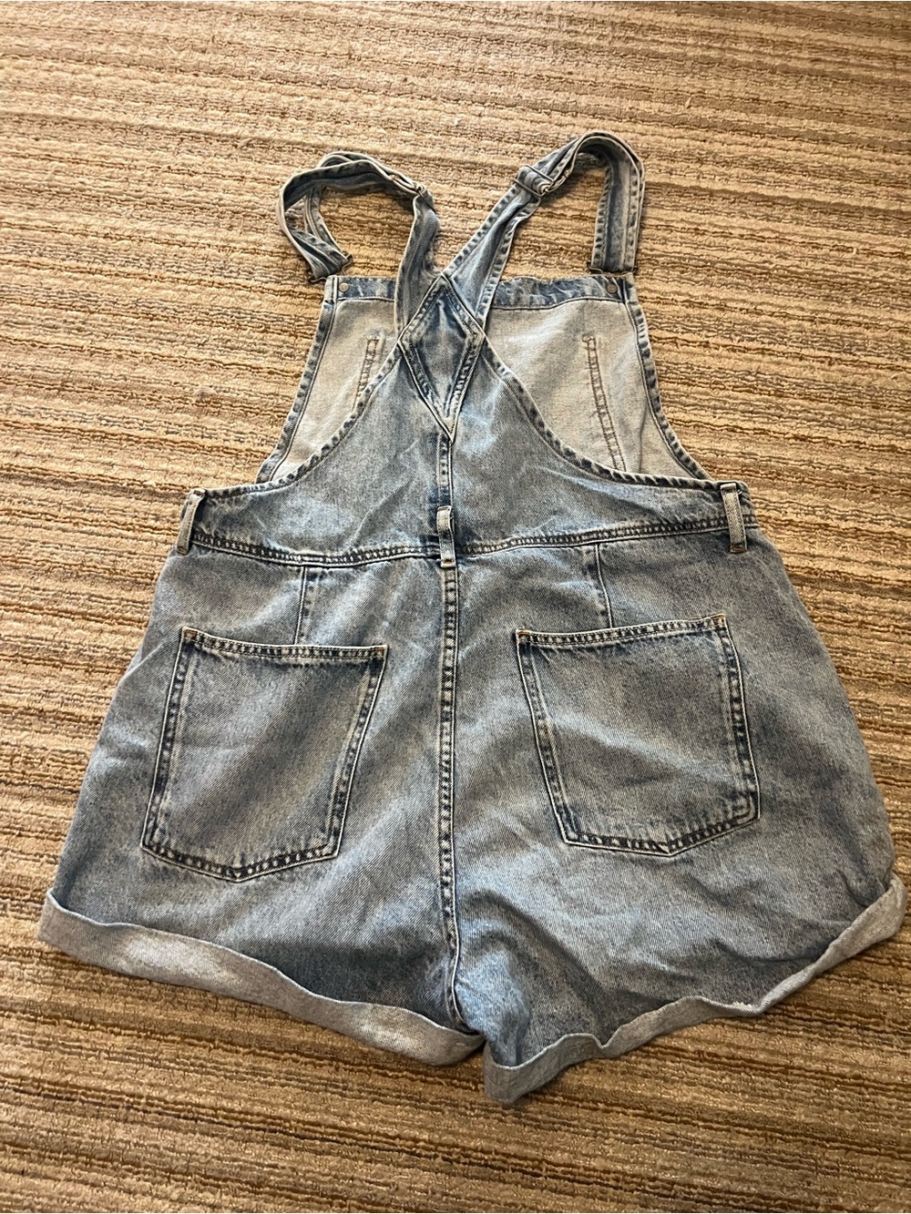 Free People Ziggy Denim Short Overalls - Light Blue - Picture 2 of 3